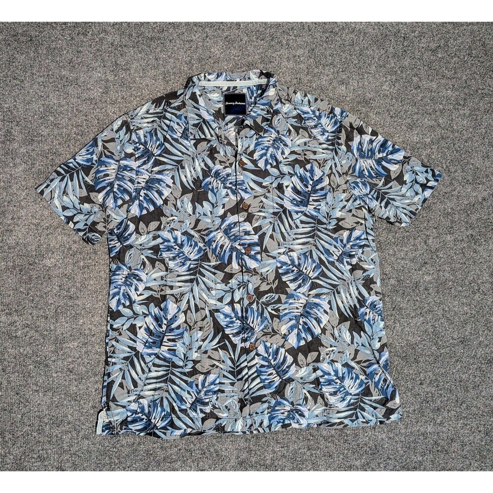 Tommy Bahama Hawaiian Shirt Silk Mens Large Floral